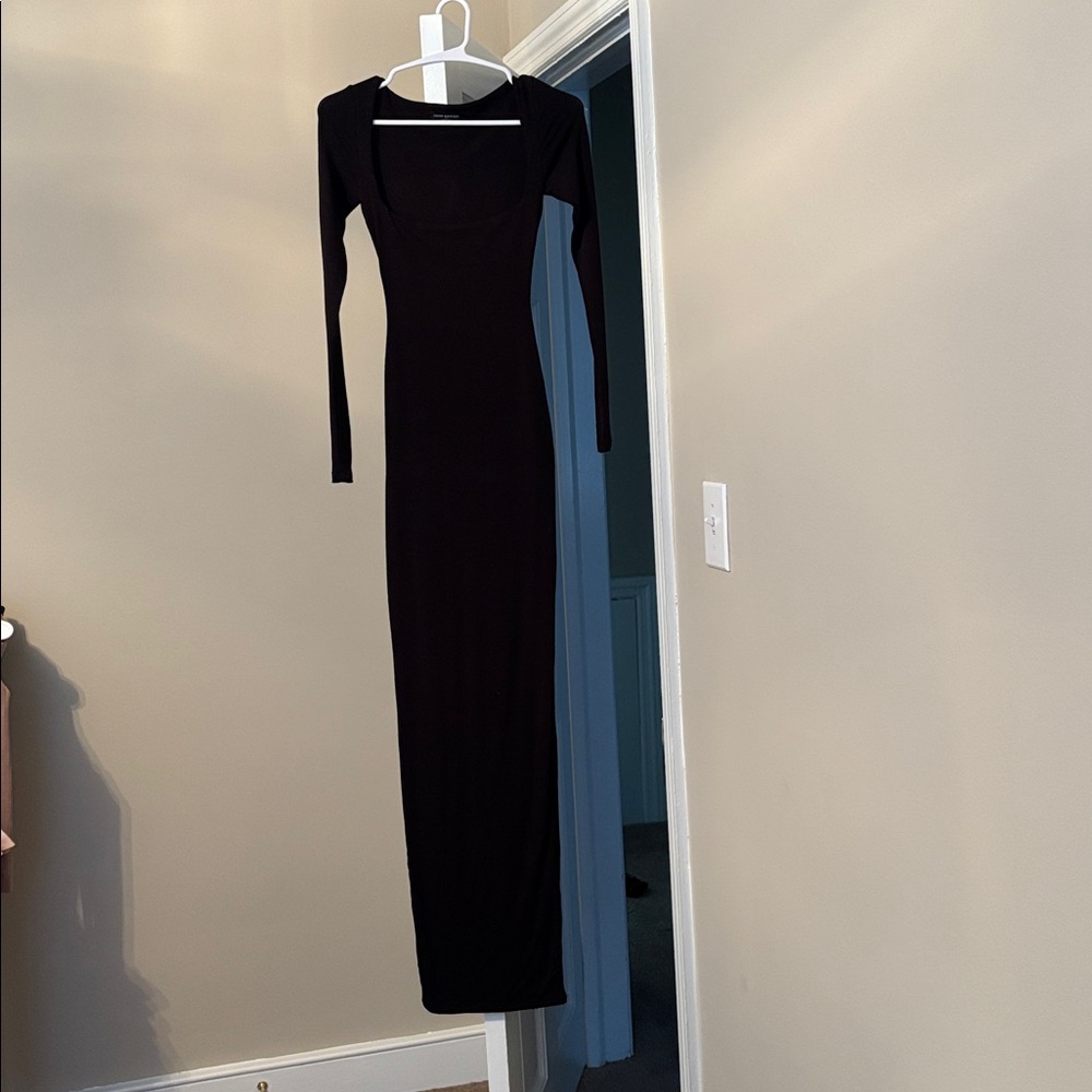 Naked Wardrobe Classic Black Long Sleeve Dress